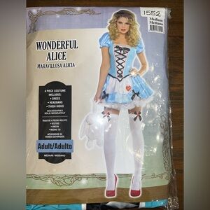 Alice in Wonderland Halloween Cosplay Costume Adult MEDIUM Size 6-8 NEW
